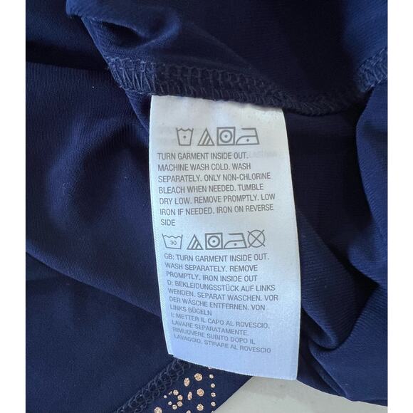 Susan Graver Regular Foil-Printed Liquid Knit Tunic INDIGO NWOT SIZE S - Picture 6 of 8